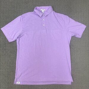 Peter Millar Shirt Mens Large Pima Cotton Golf Polo Comfort Tee Lightweight Airy